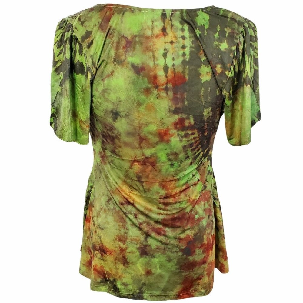 Live & Let Live Tie Dye Drape Neck Tunic Top - Picture 8 of 11
